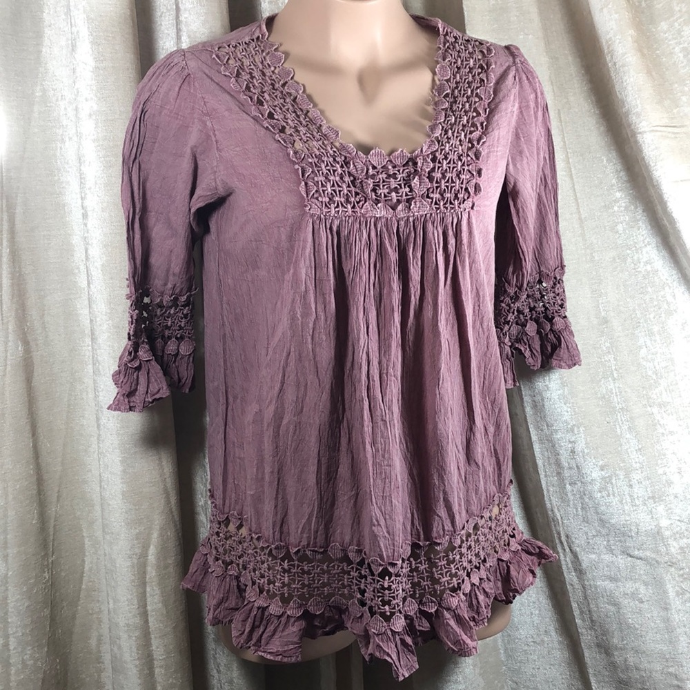 Noelle Dusty Pink Boho Tunic